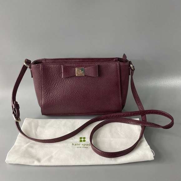 kate spade Handbags - Kate Spade Burgundy Bow Crossbody Bag